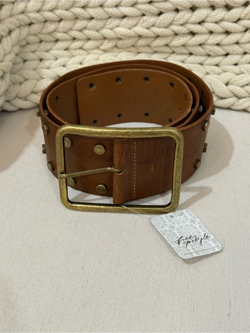 Free People Hex Belt Studded